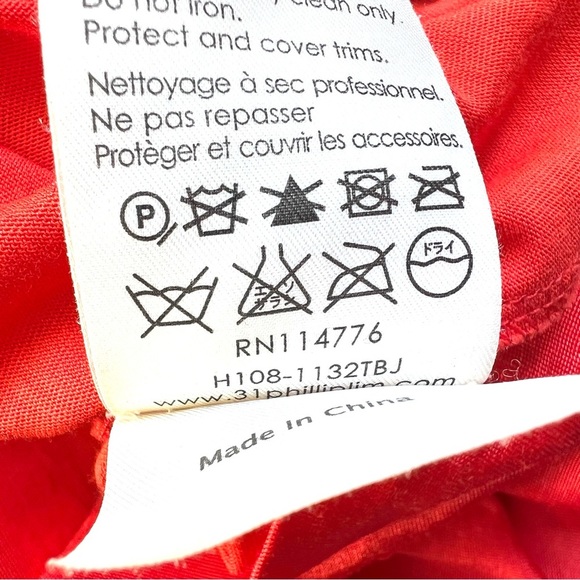 Phillip Lim 3.1 red rhinestone tank top sleeveless access - Picture 4 of 7